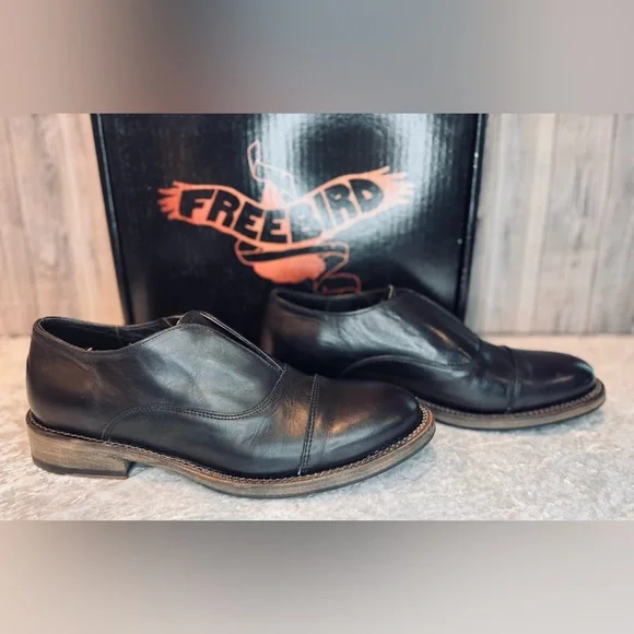 Freebird Men's Detrick Oxford Dress Slip On Leather Low Heel Black Size 10. - Picture 12 of 12